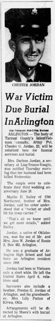 Chester Jordan Obit 5-5-1967 pg 1